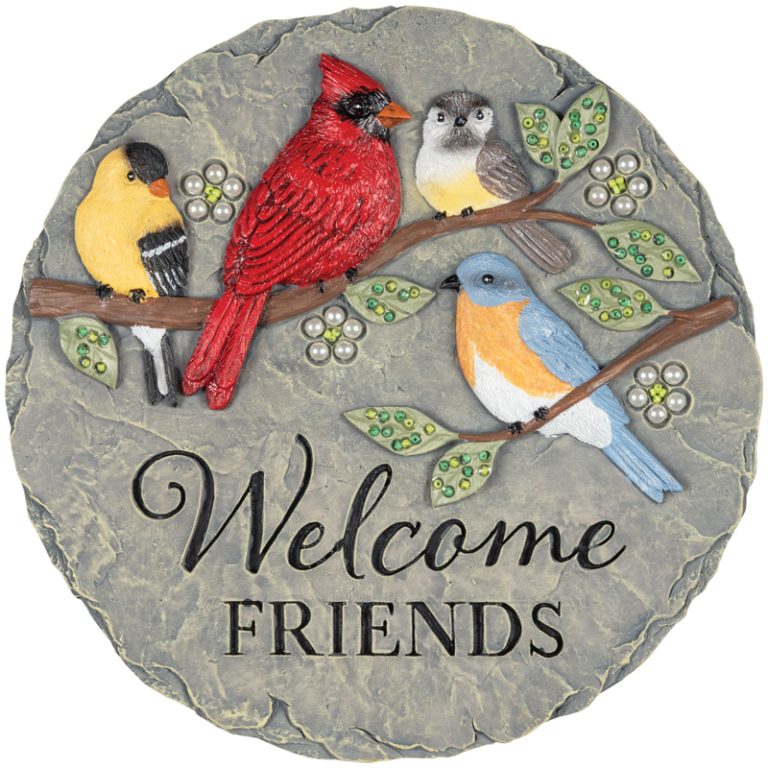 "Welcome Friends" Beadworks™ Garden Stone