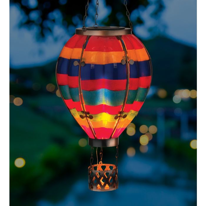 Hot Air Balloon Rainbow Solar Lantern  - Large