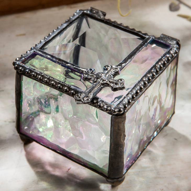 Glass Rosary Box