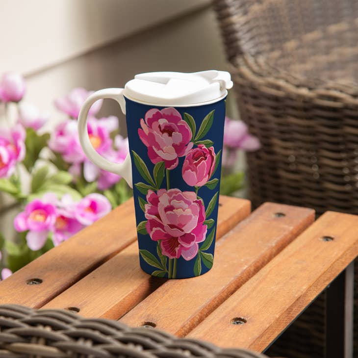 Travel Cup Peonies