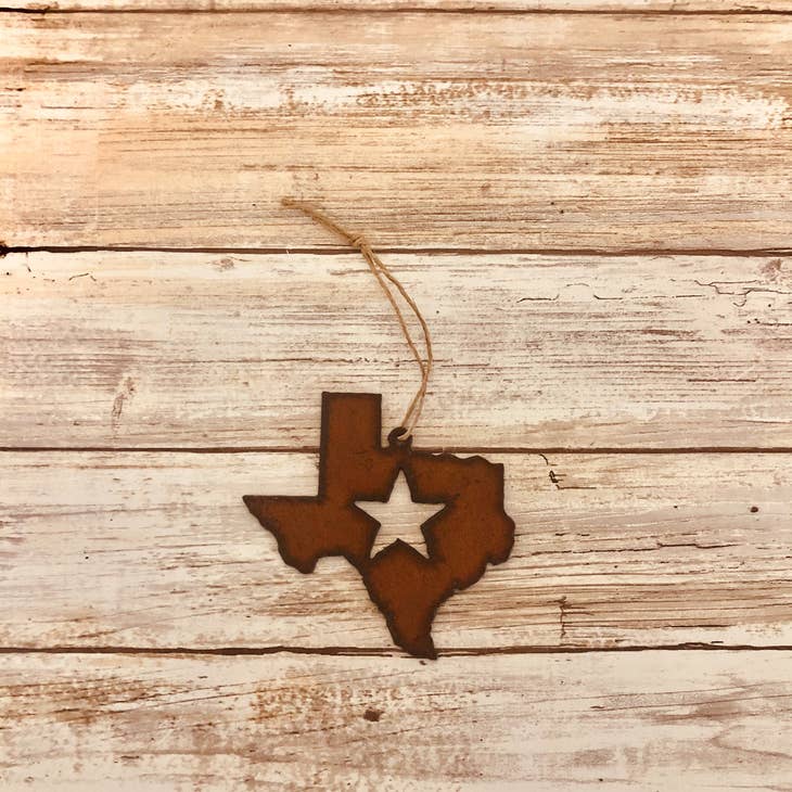 Texas State with Star Lone Star Western Ornament