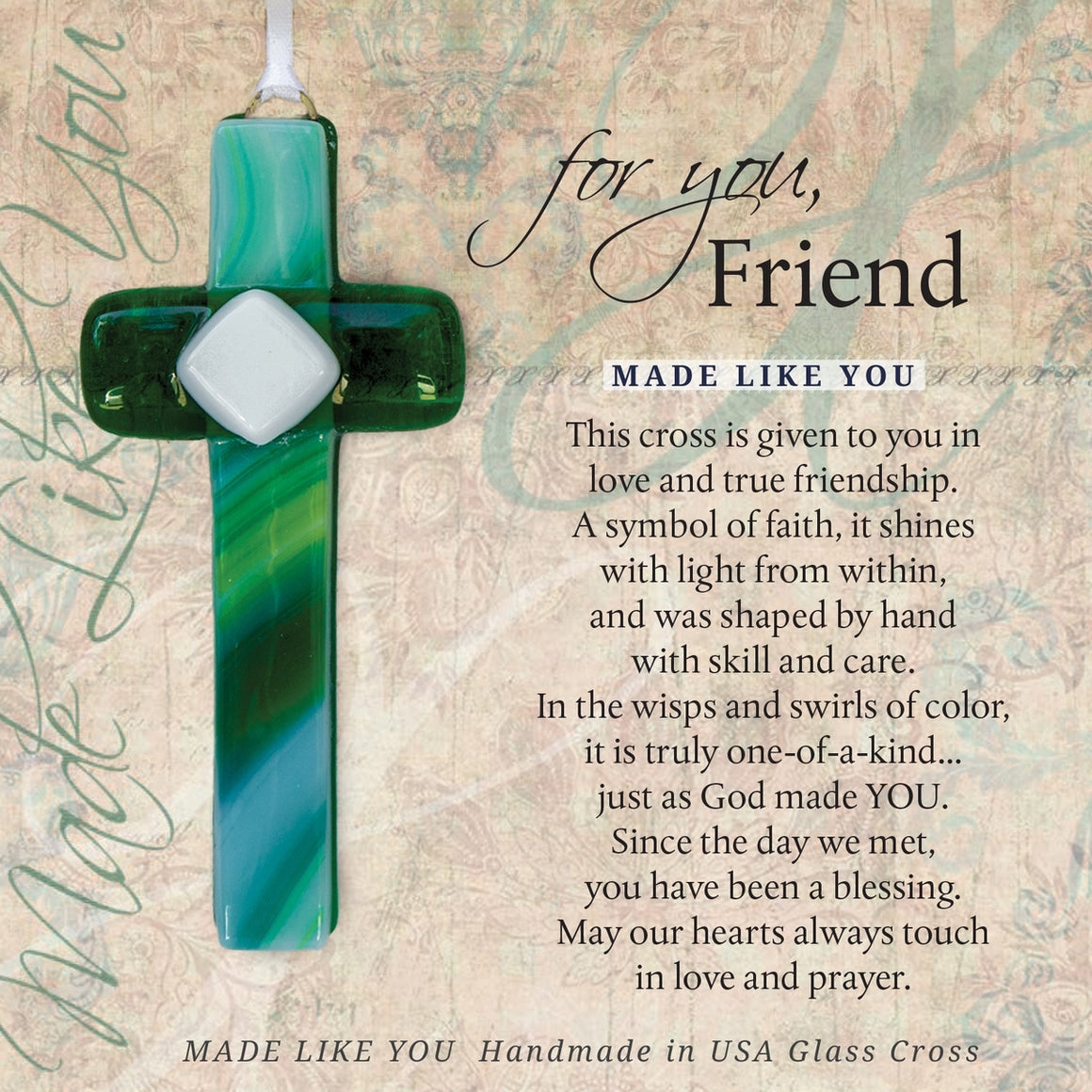 Cross -  My Friend Cross: Handmade Glass