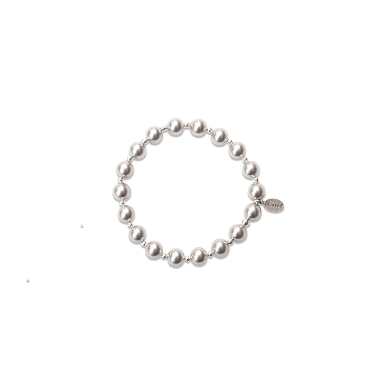 Count Your Blessings Bracelet in Silver Pearl - Small