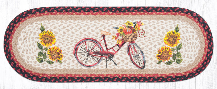 Red Bicycle Oval Patch Table Runner/Stair Tread