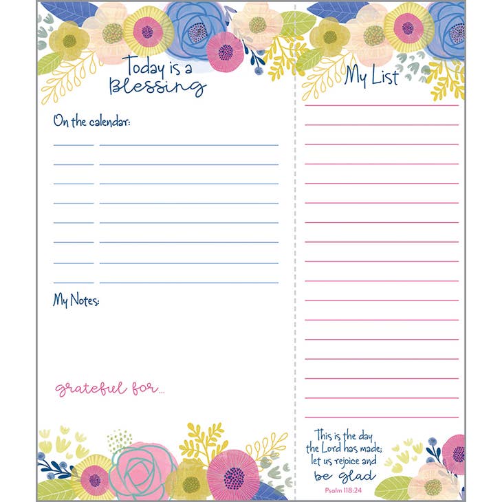 Daily Planner Pad - Flowers & Sprigs
