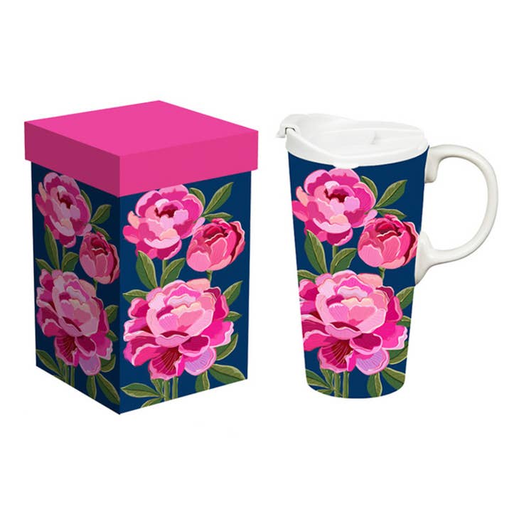 Travel Cup Peonies