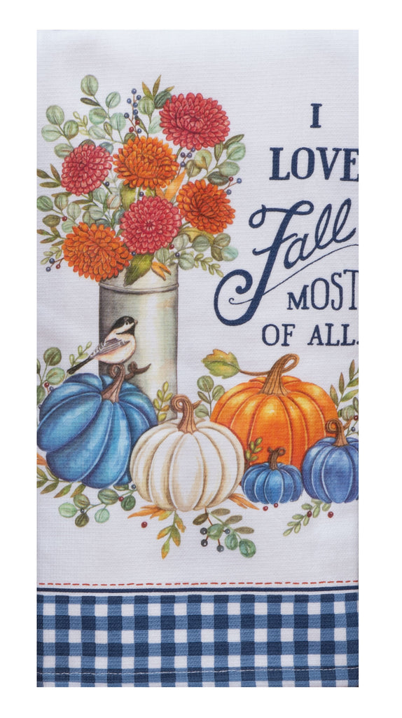 Harvest Wishes Love Fall Dual Purpose Terry Towel
