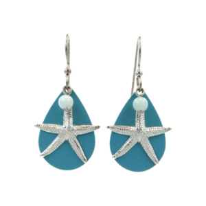 STARFISH ON TRW/BD - SILVER FOREST EARRINGS