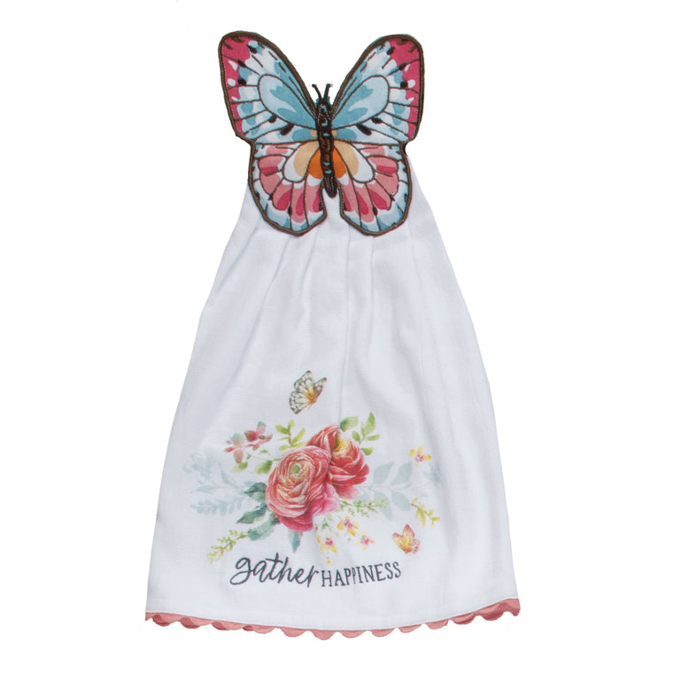 Garden Butterfly Hang-Ups Kitchen Towel