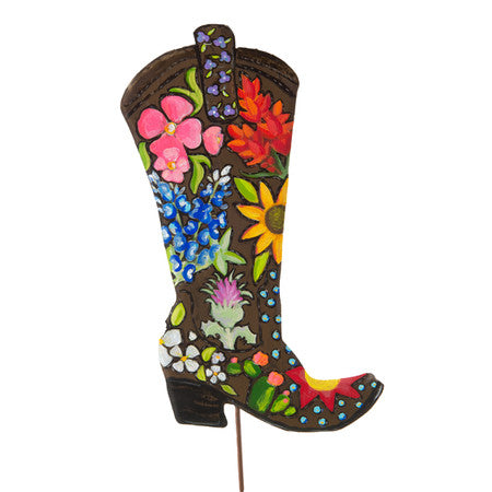 Garden Stake -Wildflower Boot