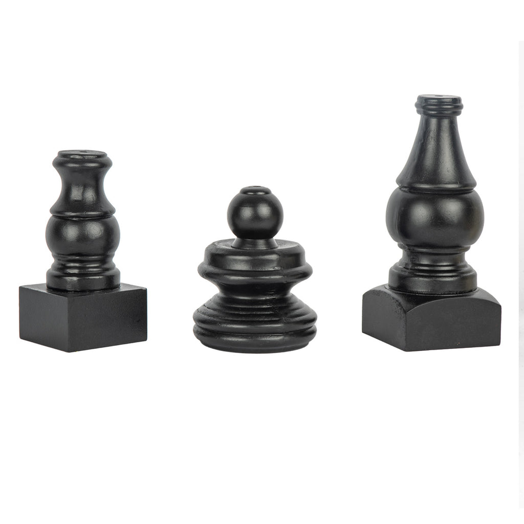 Roundtop Black Wooden Base for Display