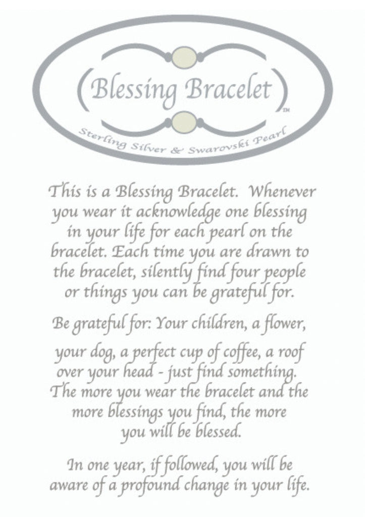 Blessing Bracelet Crystal Sterling Silver and Gold -Small
