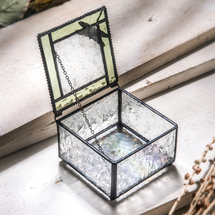 Glass Dragonfly Jewelry Box