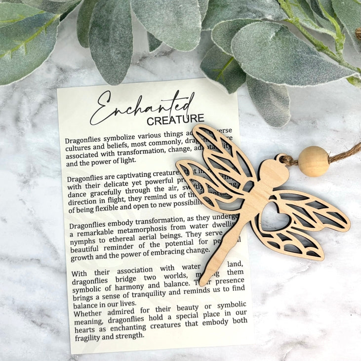 Dragonfly Enchanted Creature Story Keepsake Ornament/Car Charm/ Bag Charm