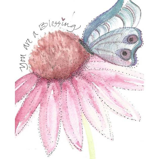 Greeting Card - Blessing Butterfly Birthday