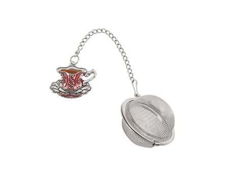 Tea Infuser- Red Teacup and Saucer