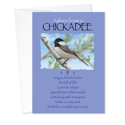 Birthday Cards - Advice for Life Chickadee