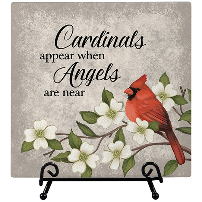 Easel Plaque "Cardinals Appear"