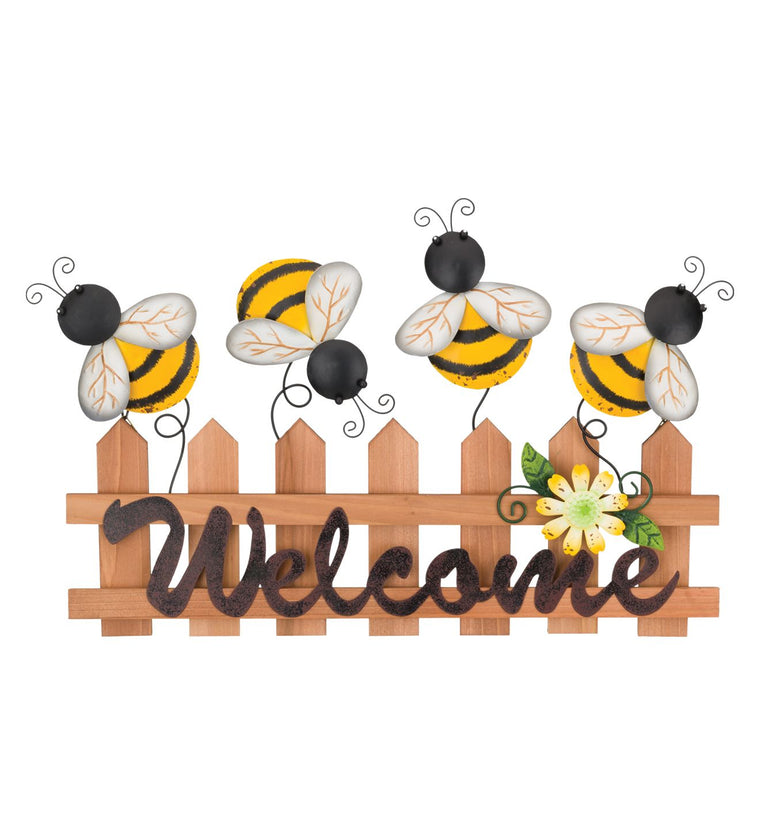 Wall Decor - Bee Happy - Fence