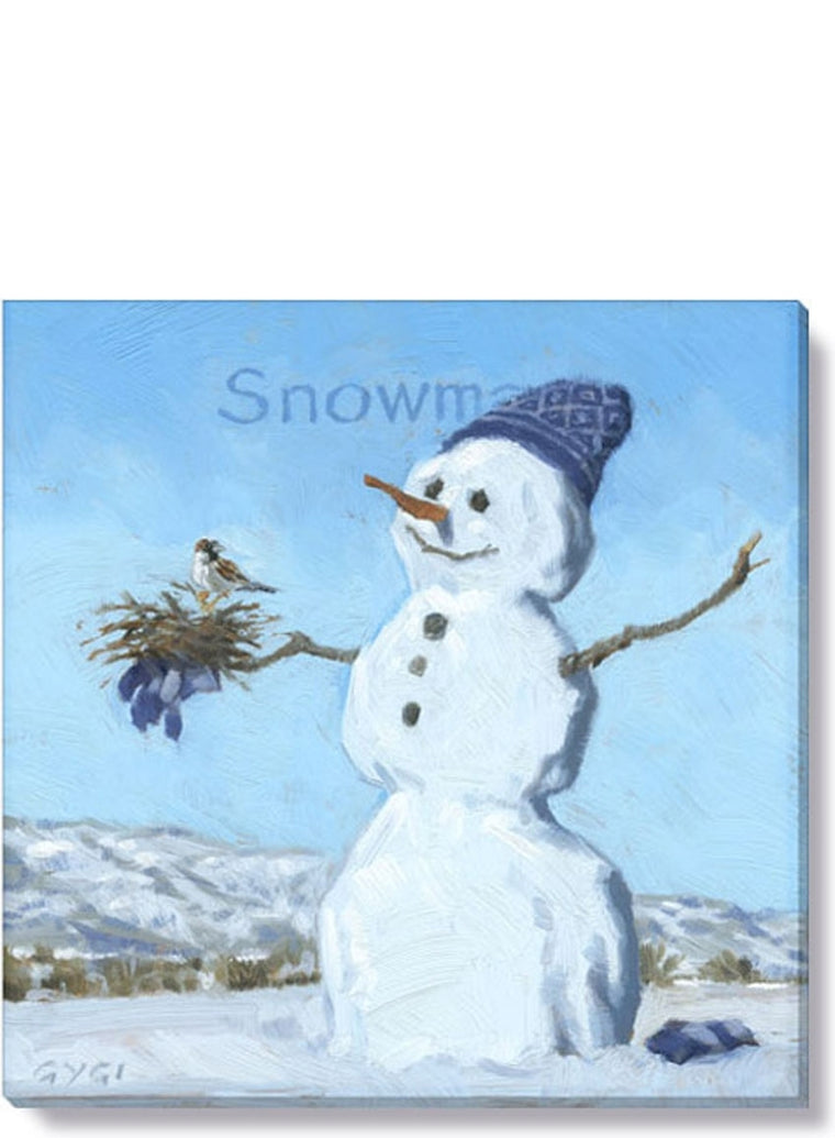 Snowman Giclée  9 x 9 Wall Art - Darren Gygi