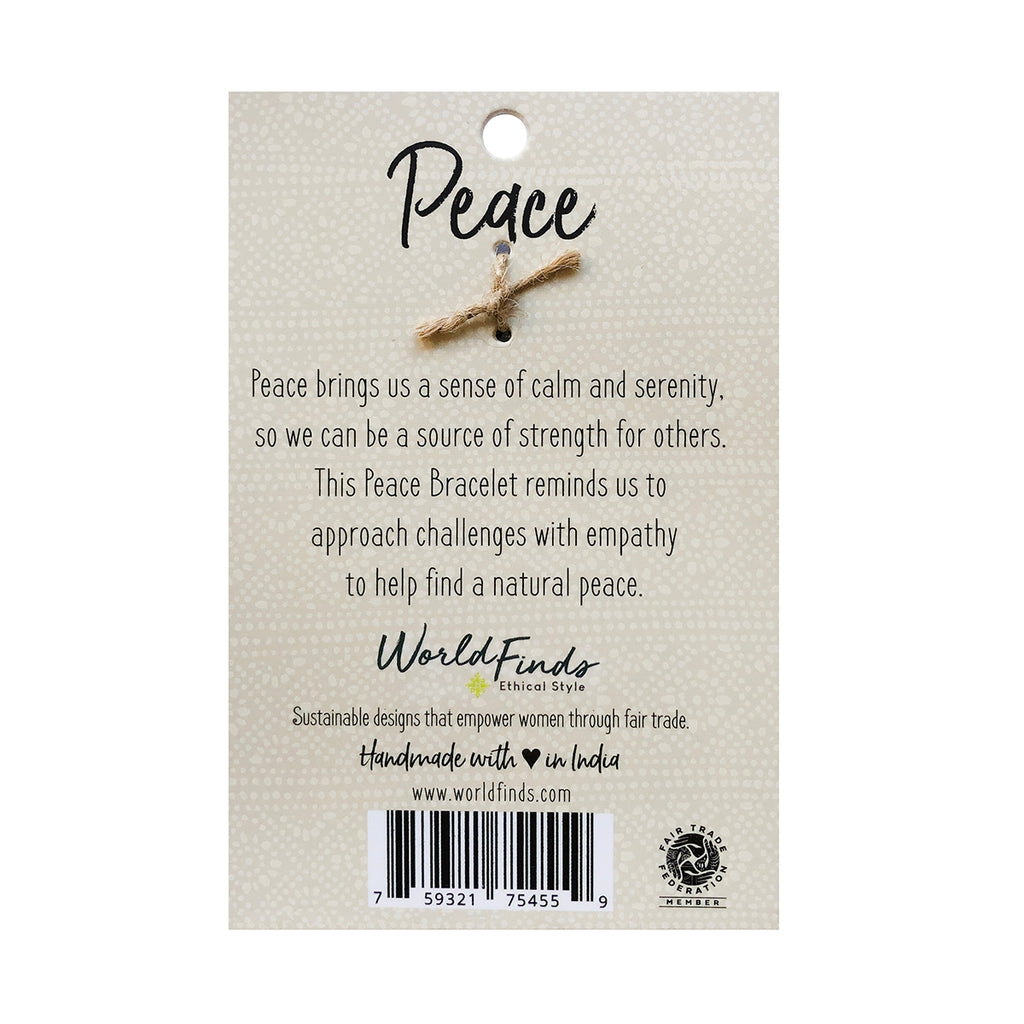 Bracelet -Peace - Kantha Connection