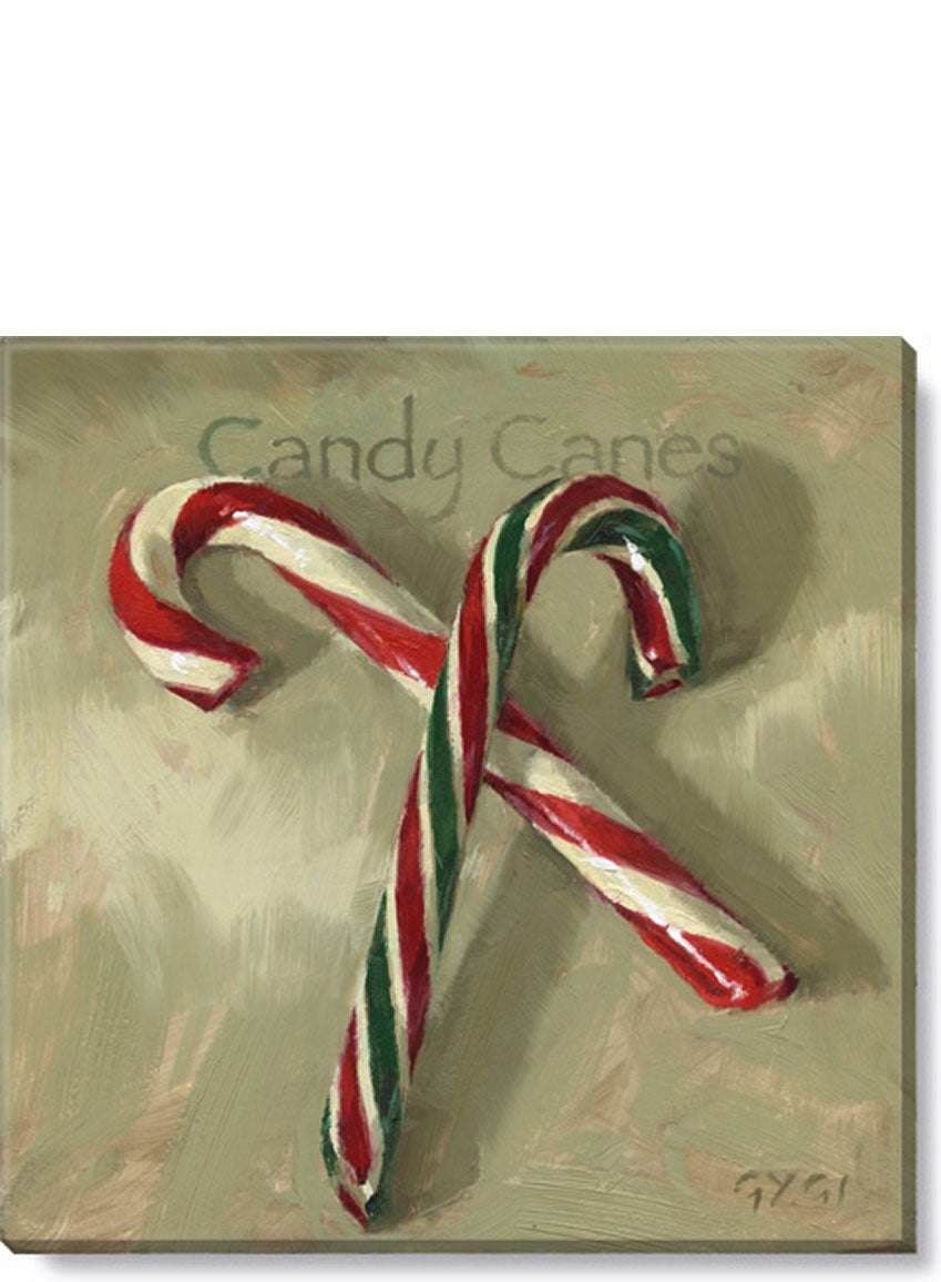 Christmas Candy Cane Giclée  9 x 9 Wall Art - Darren Gygi