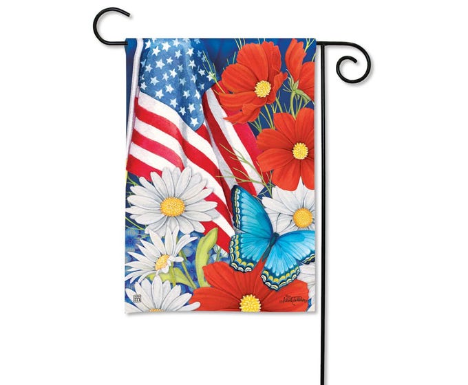 Patriotic Garden Flag - Red, White and Blue