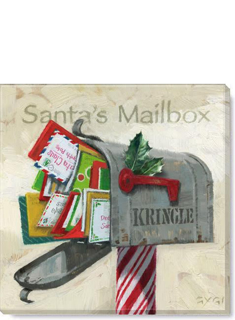 Christmas Santa's Mailbox Giclée 9 x 9 Wall Art - Darren Gygi