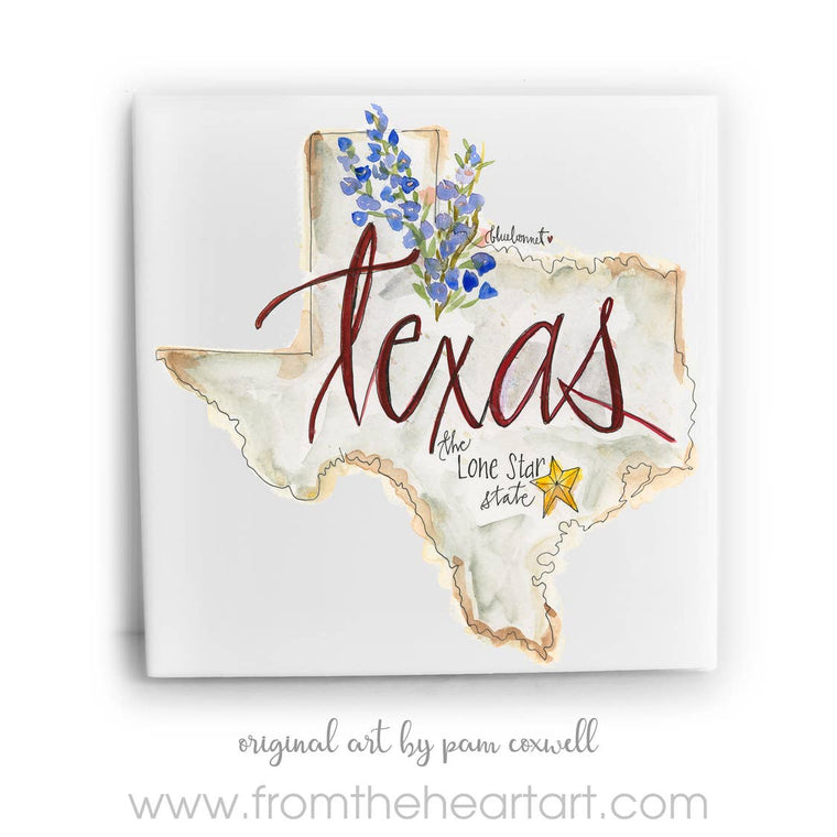 Texas Ceramic Tile by Pam Coxwell