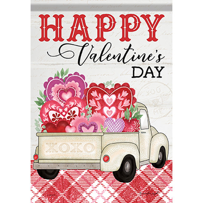 Valentine Garden Flag "Truckload Of Love"