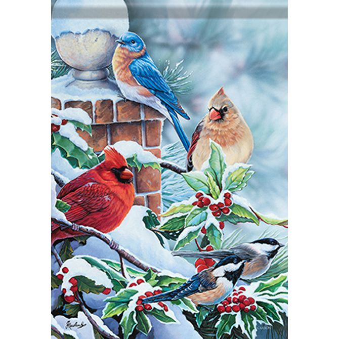 Winter "Songbirds In Snow" Garden DuraSoft™ Flag