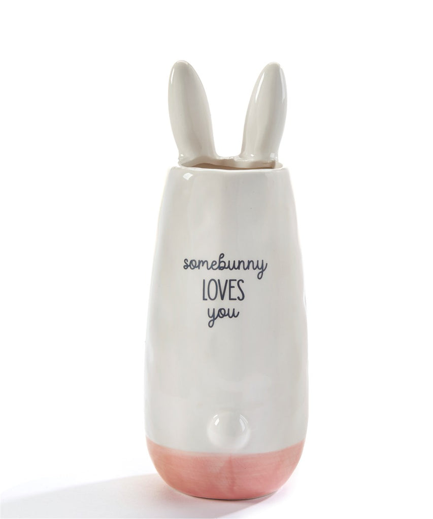 Double Sided Bunny Vase with Sentiment