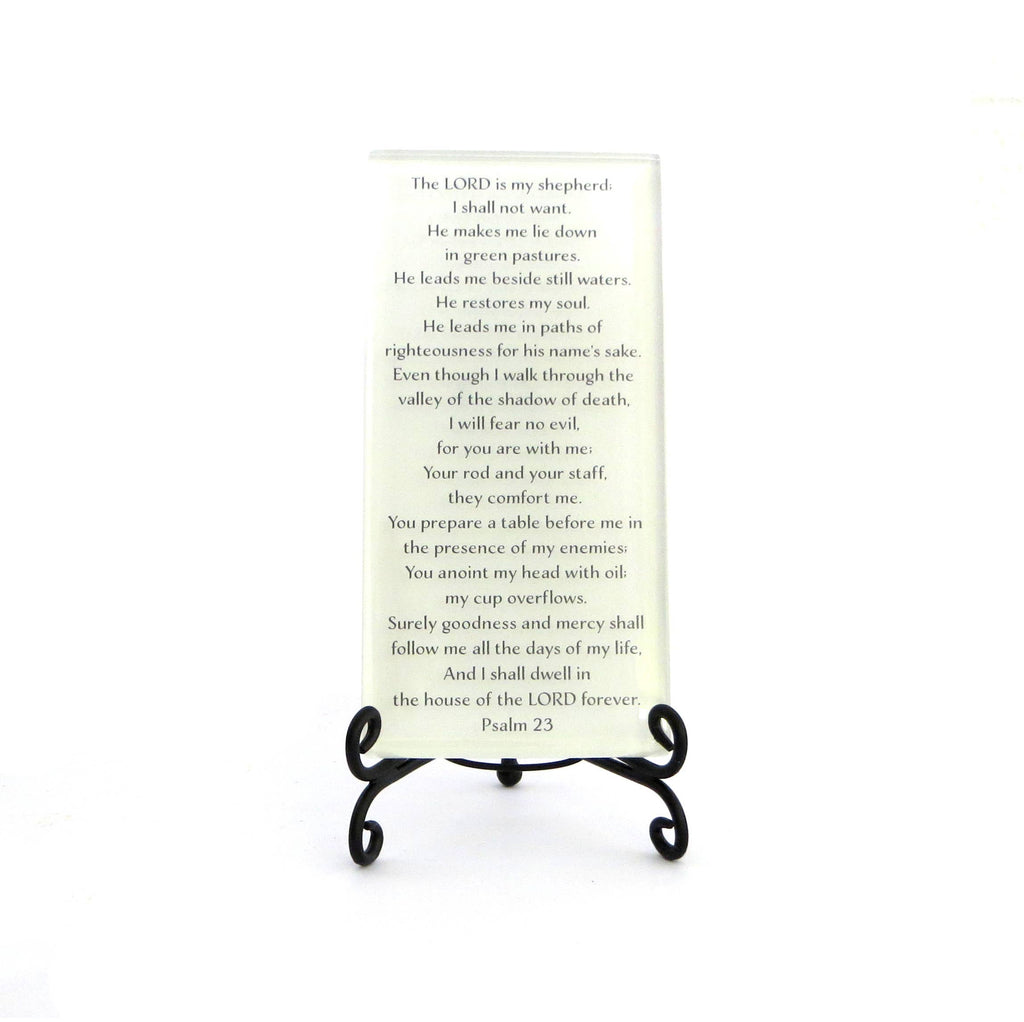 Inspirational Glass Plaque - The LORD  is my Shepherd...