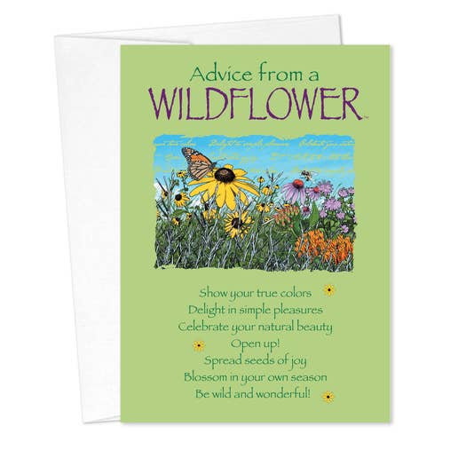 Birthday Cards - Advice for Life Wildflower