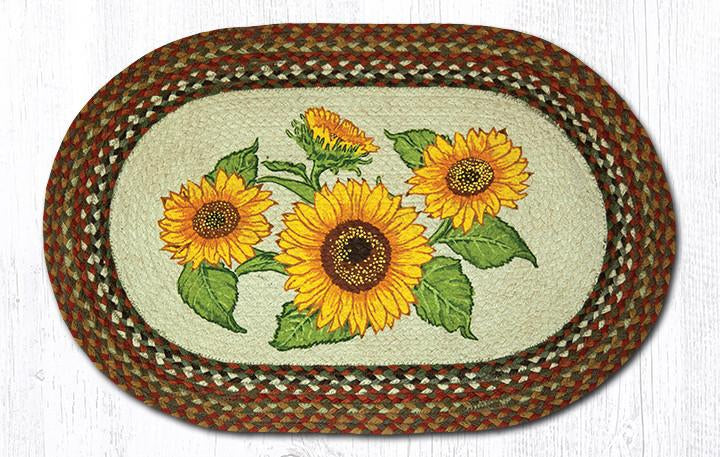 Rug Sunflowers Oval Patch