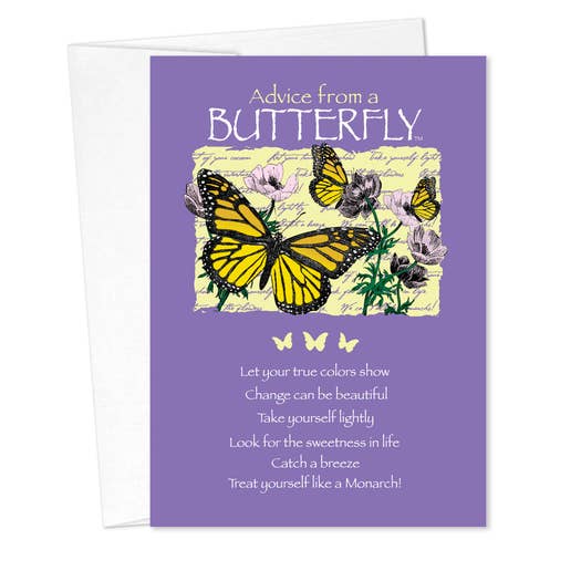 Birthday Cards - Advice for Life  Buttefly