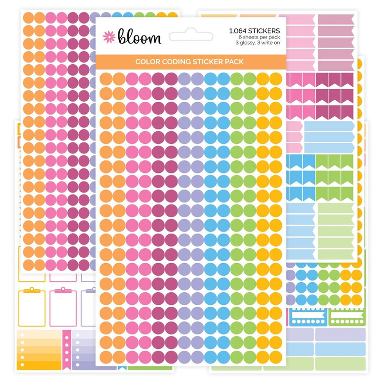 PLANNER STICKERS STICKER SHEETS, "COLOR CODING STICKER PACK"
