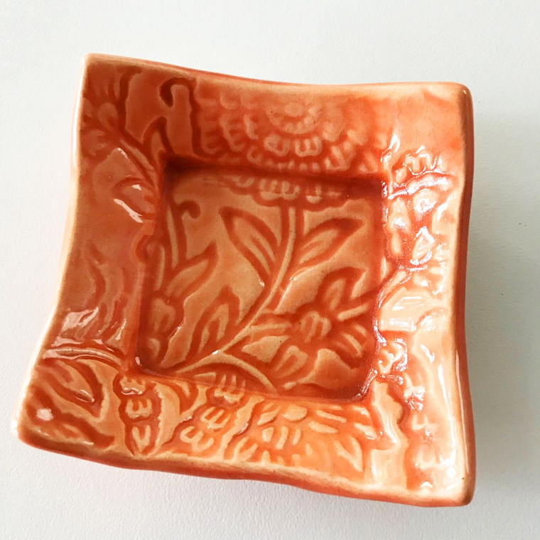 Tiny Dish - Floral Dance - Coral