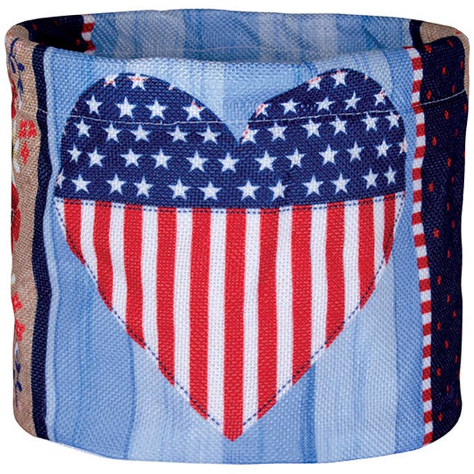 Pot Cover -Patriotic  "American Heart" 5 1/2"