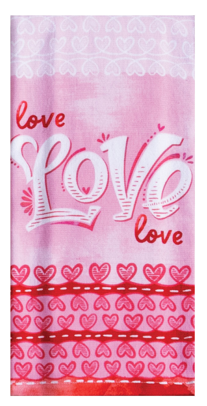 Valentine - Love Love Love Dual Purpose Terry Towel