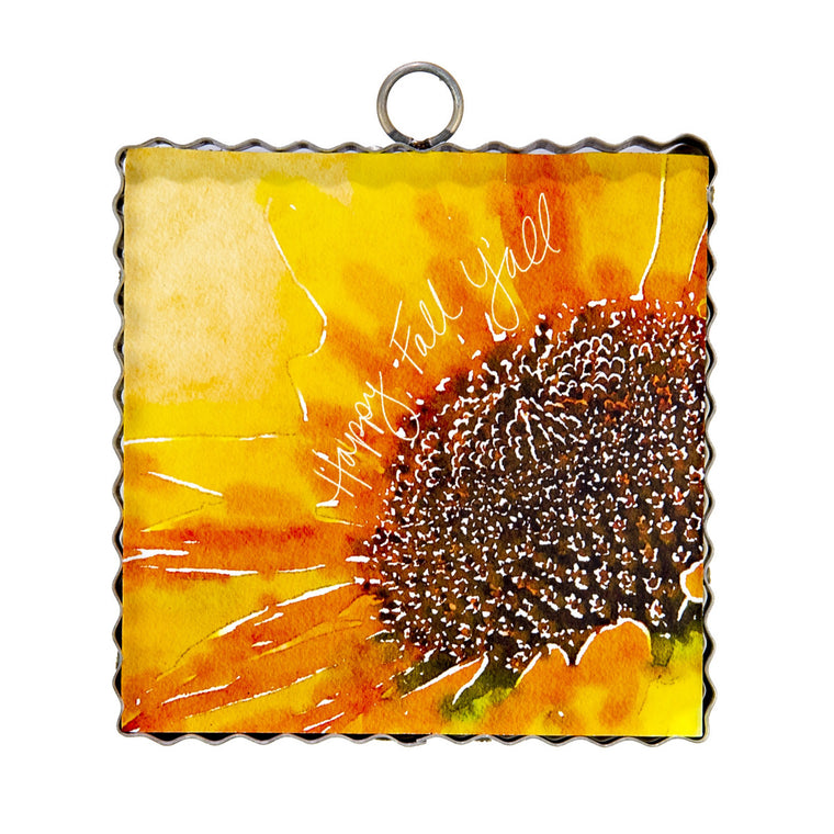 Fall Mini Sunflower "Happy Fall Y'all" Print