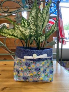 Fabric Pot Covers -Snails and Flowers
