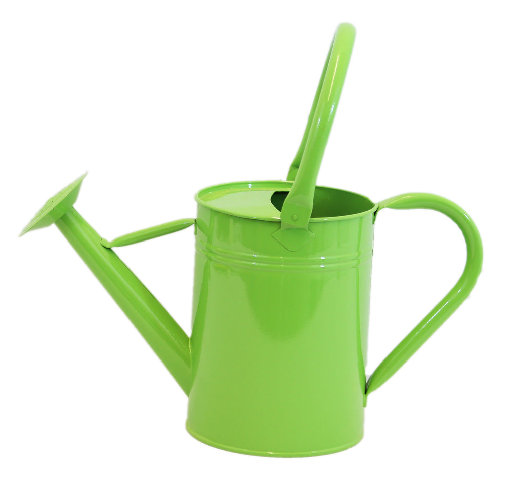 WATERING CAN WITH TALL HANDLE- LIME GREEN