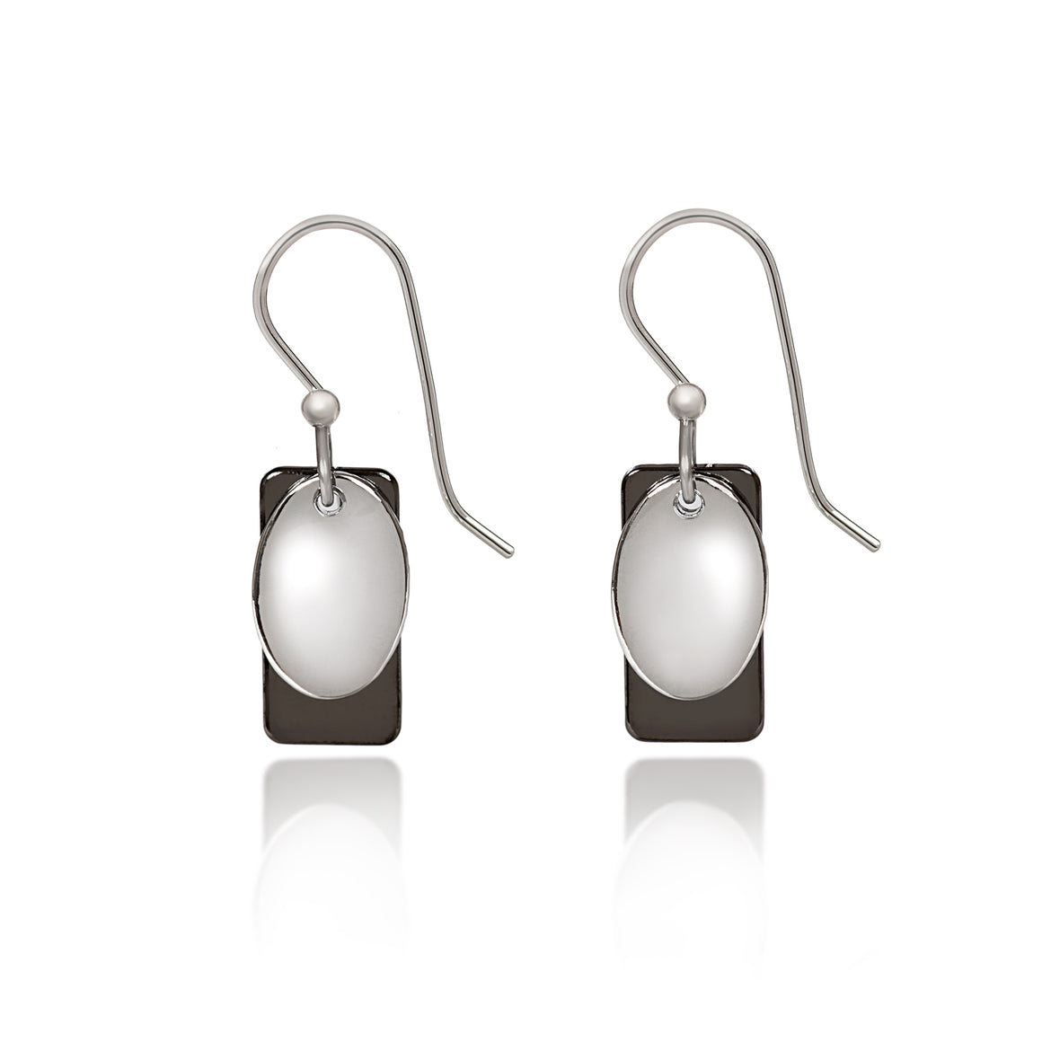 MINI LAYERED- SILVER FOREST EARRINGS