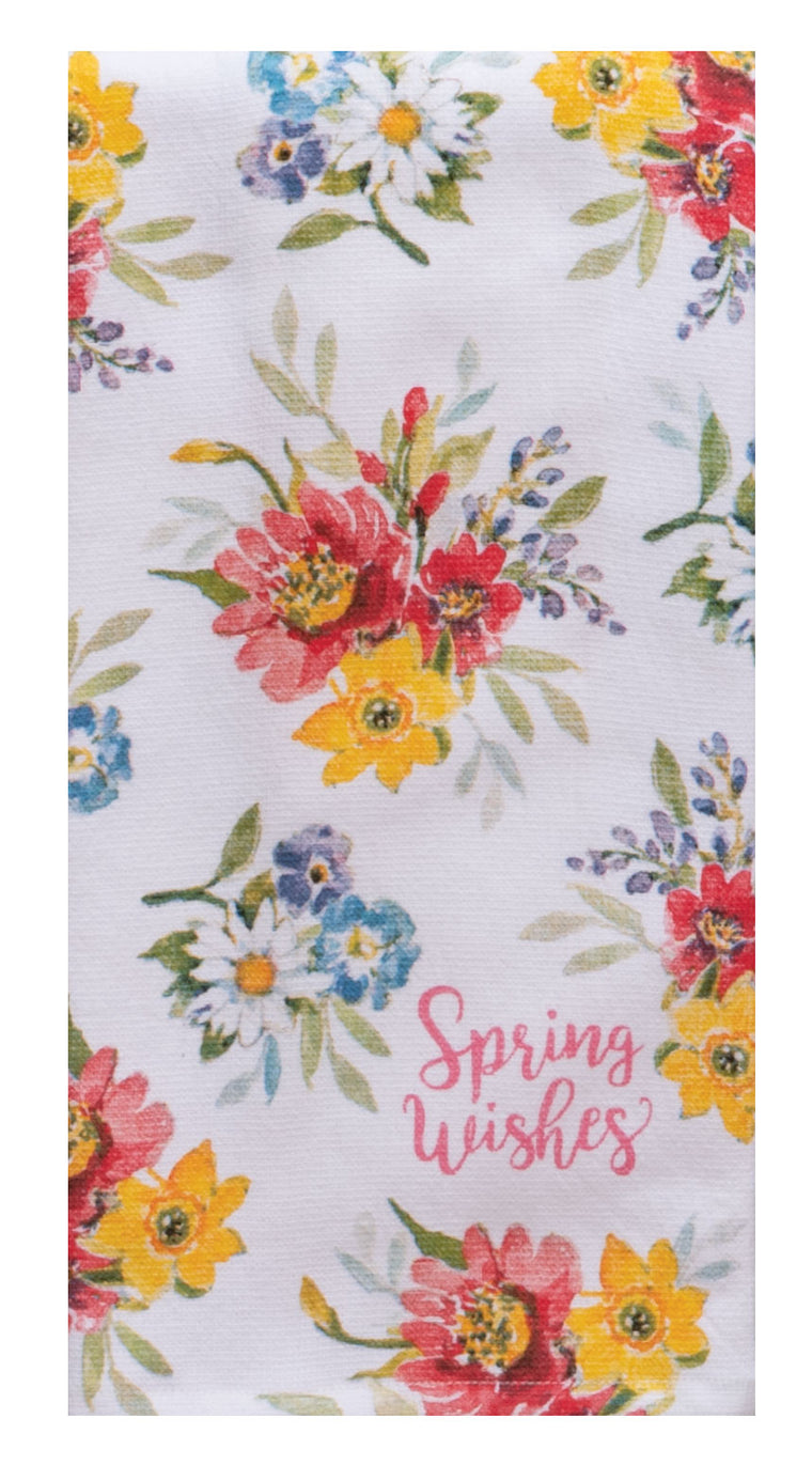 Spring Floral Spring Wishes Dual Purpose Terry Towel