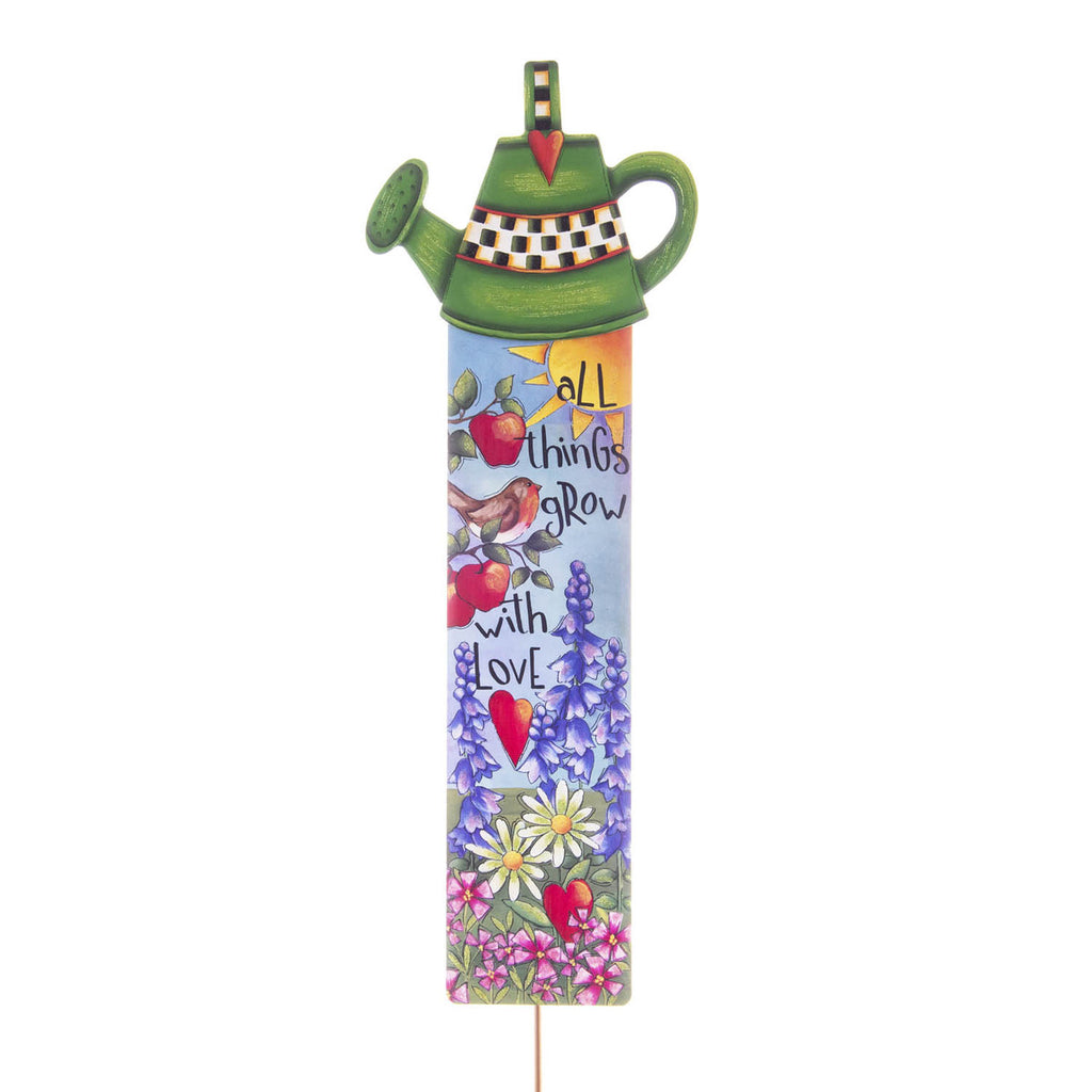 Garden Stake - Watering Can Totem Pole