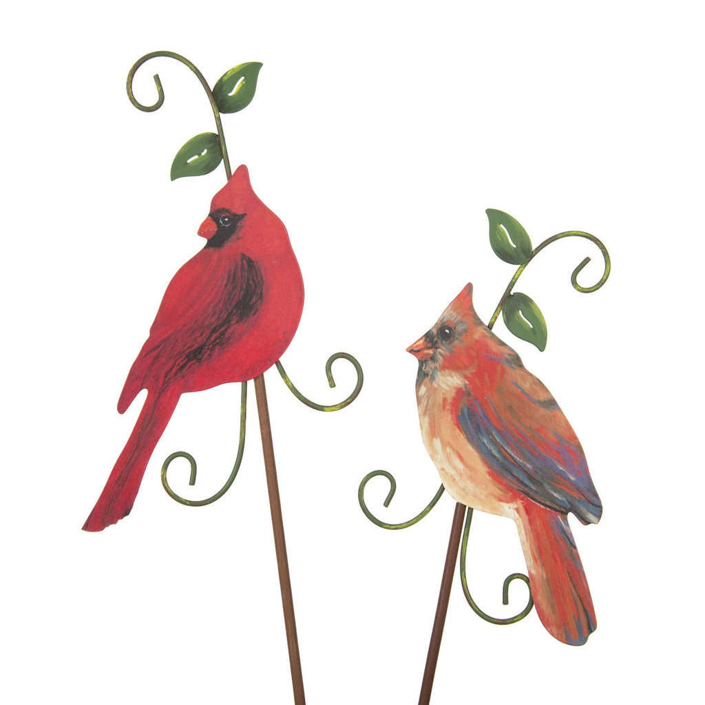 Garden Stake - Cardinal Couple
