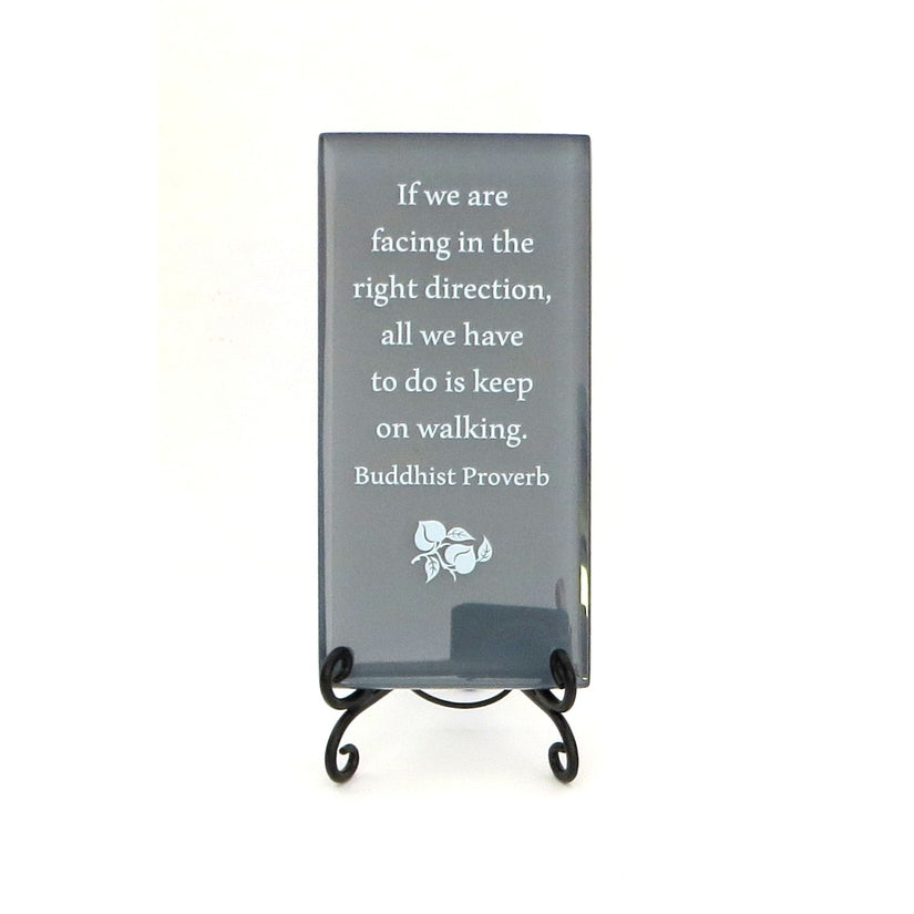 Inspirational Glass Plaque - Be Strong and Courageous
