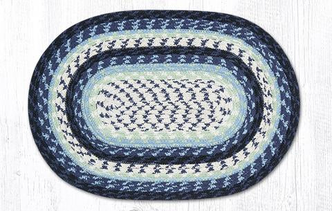 Blueberry/Cream Oval Placemat