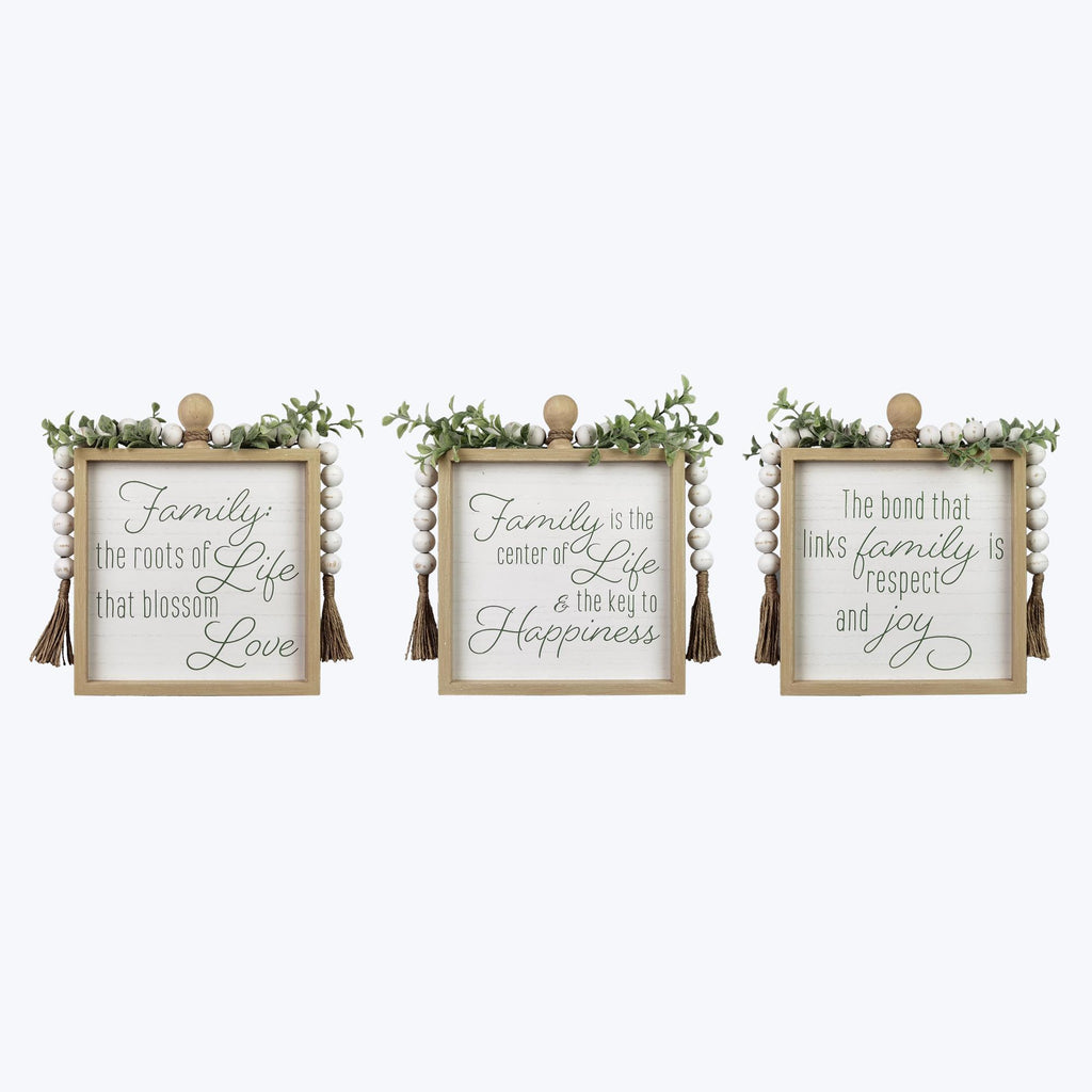 Wall Sign or Tabletop Sign with Blessing Beads